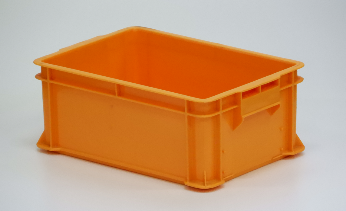 オレンジ色のプラスチックコンテナ