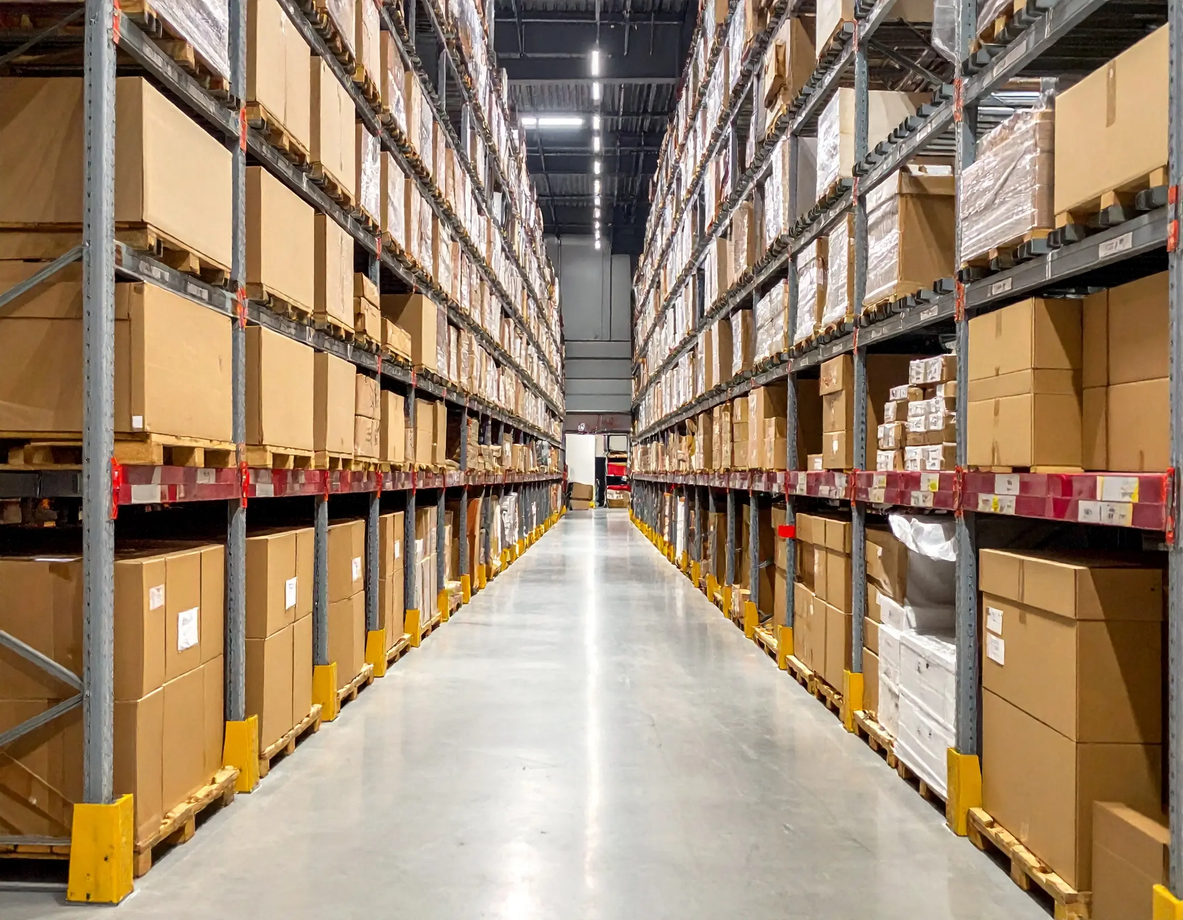 物流センター内の仕切りや通い箱