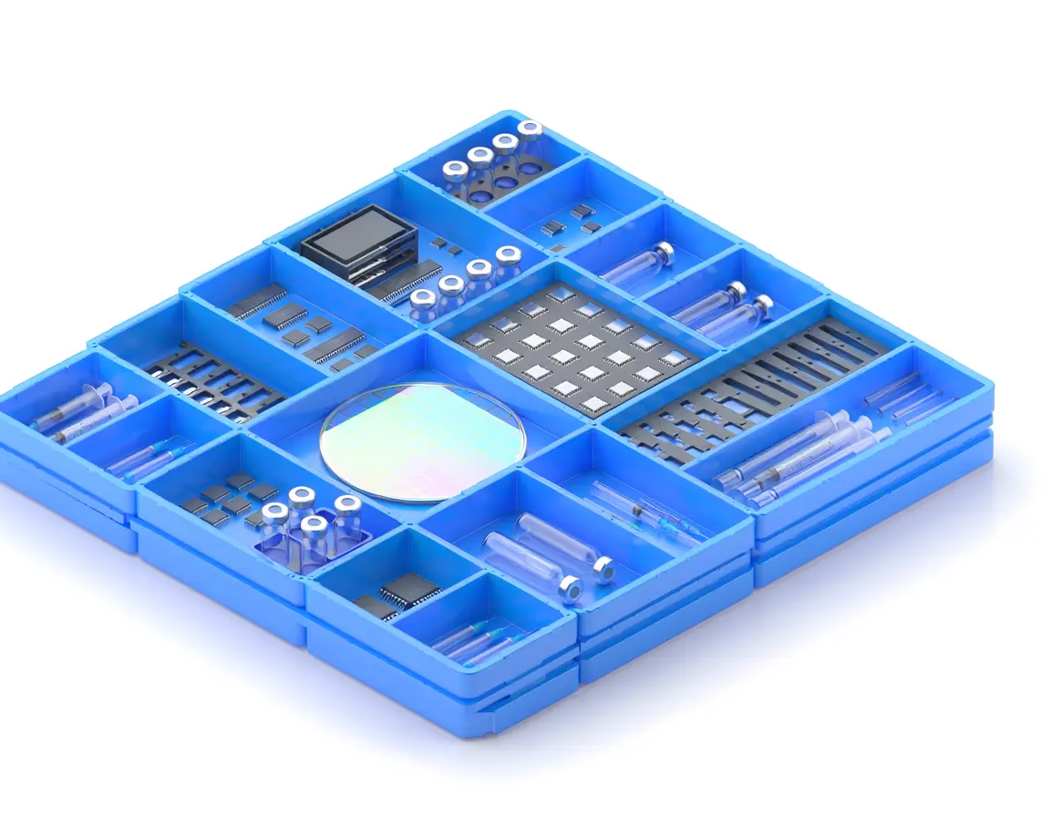 半導体や医療用部品の保管に最適なクリーンルーム用低発泡プラスチック製仕切り